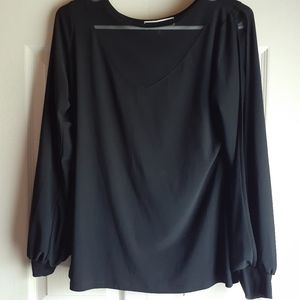 Black top with mesh detail